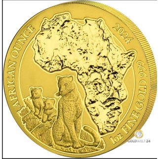 1 Unze Gold Ruanda African Ounce Berggorilla 2023