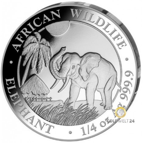 1/4 Unze Silber Somalia Elefant 2017
