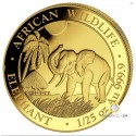 1/25 Unze Gold Somalia Elefant 2017