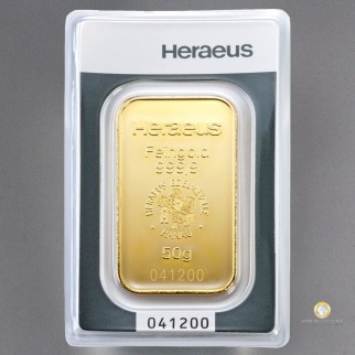 50g Goldbarren Heraeus
